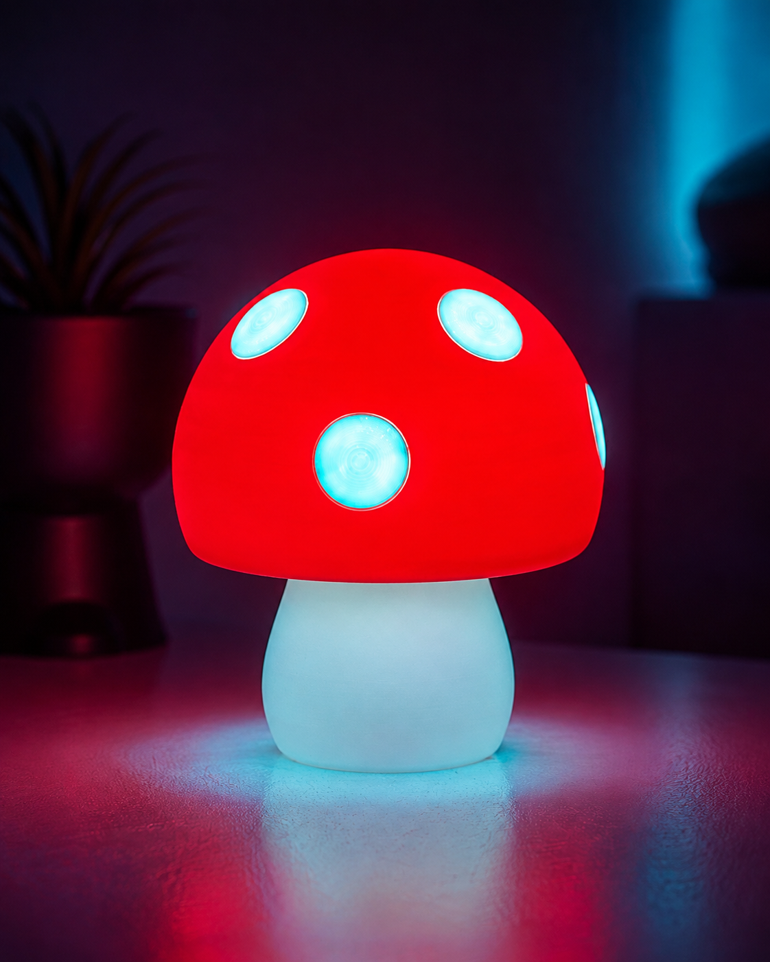 RGB Mushroom Table Lamp with Remote Control